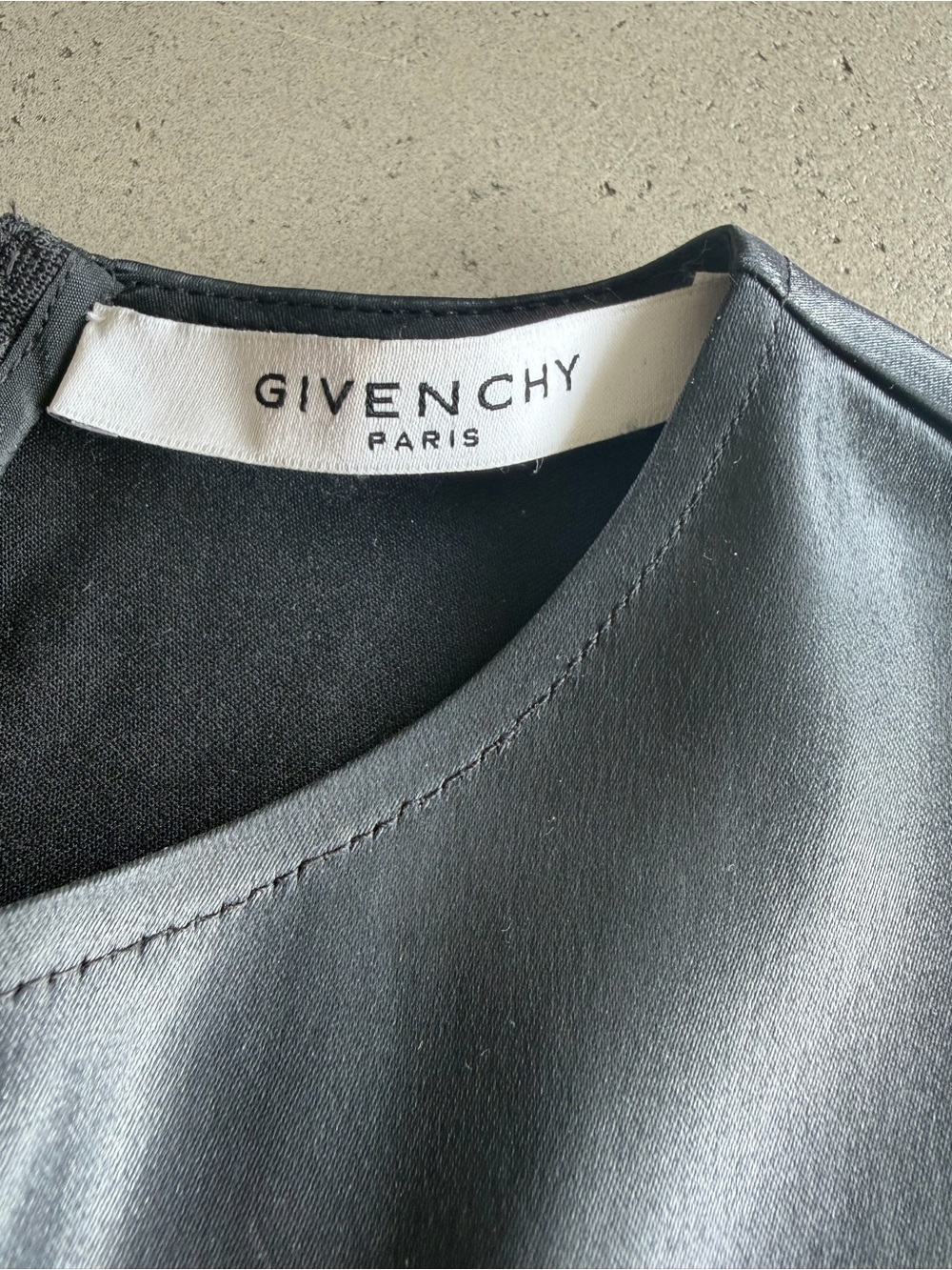 Givenchy Black Leather-Effect Tank Top